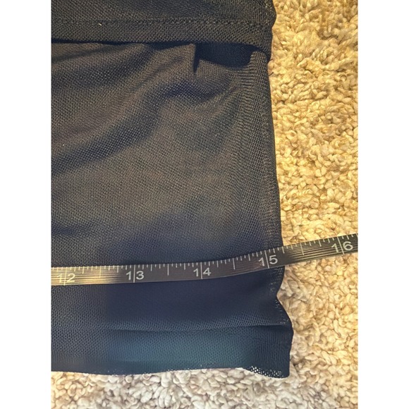 Solado Black Mesh Layered Cutout Crop Top Sleeveless Y2K Streetwear XL‎ - Picture 6 of 7